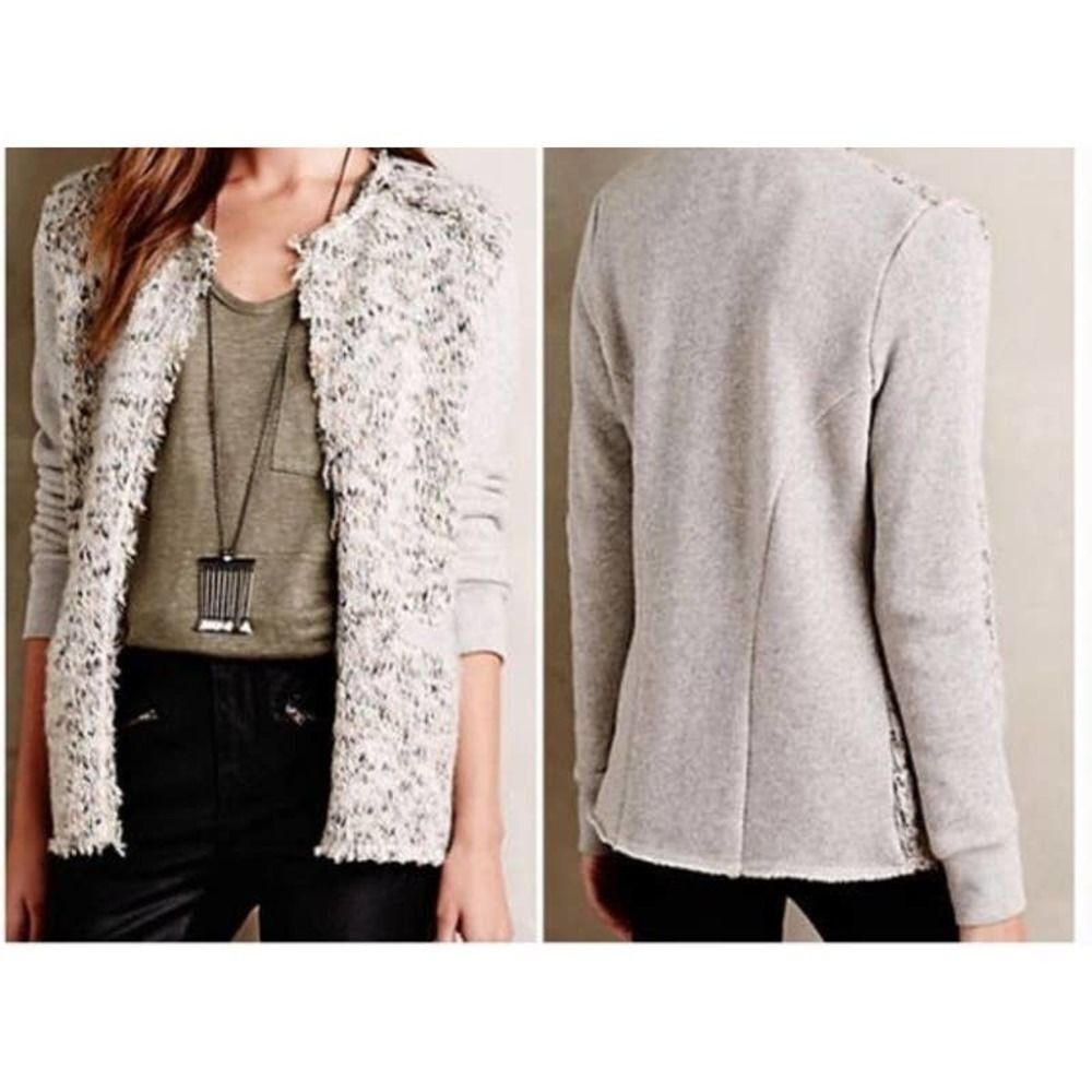 Anthropologie elevenses Dalena Wool Blend Shacket Jacket Cardigan Sweater S